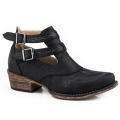 ROPER | WOMEN'S ALL OVER VINTAGE BLACK SHORTY BOOT-BLACK | STYLISH OUTLET