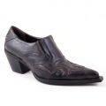 ROPER | WOMEN'S FASHION ANKLE SHOE BOOT VINTAGE BLACK FAUX LEATHER-BLACK | STYLISH OUTLET