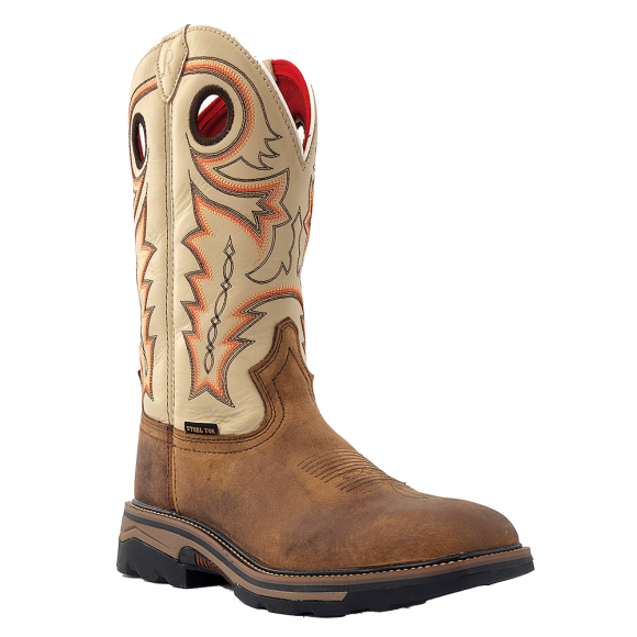 Latest R Watson Men'S Buffalo Wide Square 12" Work Boot - Chesnut Distressed