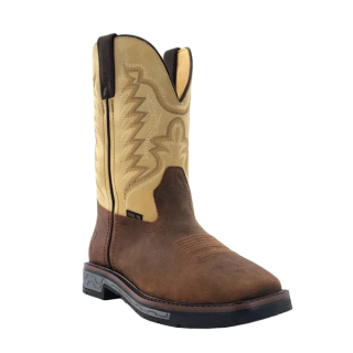 Latest R Watson Men'S Cowhide Wide Square 11" Steel Toe Work Boot - Walnut
