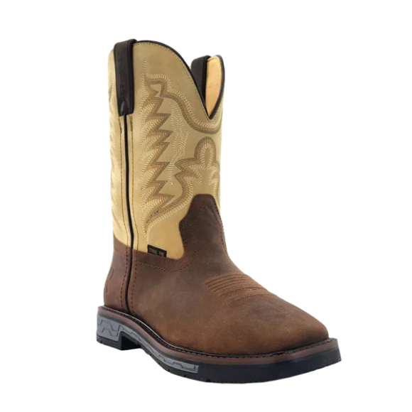 Latest R Watson Men'S Cowhide Wide Square 11" Steel Toe Work Boot - Walnut