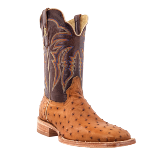 Latest R Watson Men'S Full Quill Ostrich Wide Square 11"- Antique Saddle Bruciato