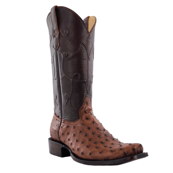 Latest R Watson Men'S Full Quill Ostrich Narrow Square 13 - Kango Tabac Bruciato