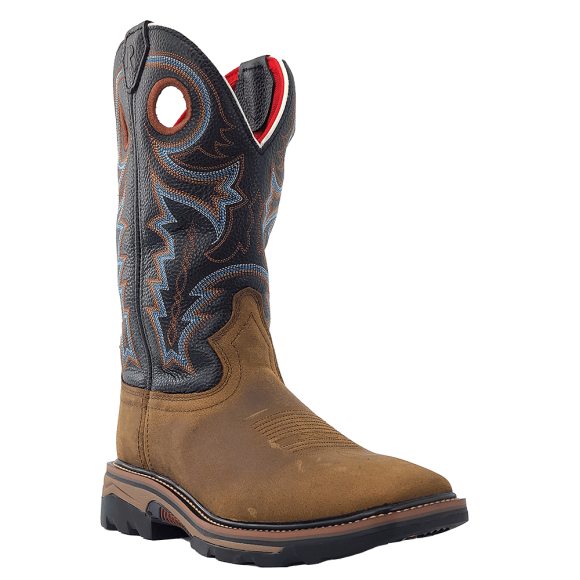 Latest R Watson Men'S Buffalo Wide Square 12" Waterproof Work Boot - Coffee Distressed