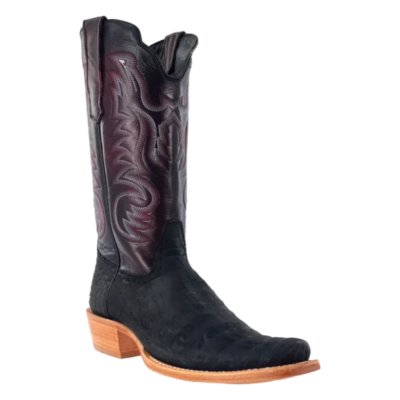 Latest R Watson Men'S Nubuck Caiman Belly Narrow Square 13"- Black