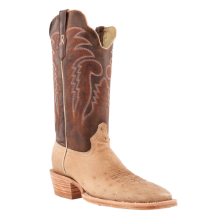 Latest R Watson Men'S Smooth Ostrich Wide Square 13"- Sand Bruciato