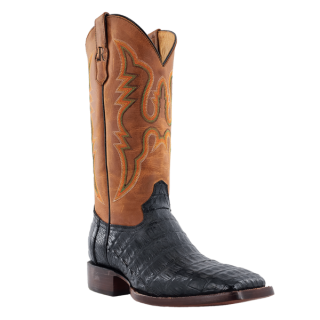 Latest R Watson Men'S Caiman Tail Wide Square 13"- Black