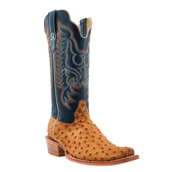 Latest R Watson Men'S Full Quill Ostrich Narrow Square - Antique Saddle Bruciato