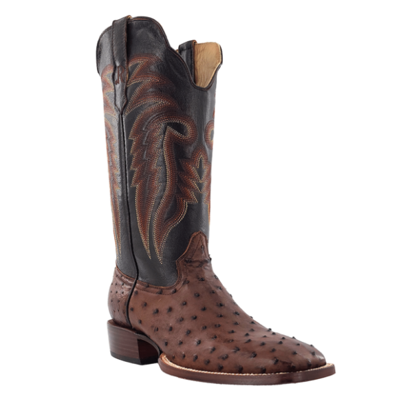 Latest R Watson Men'S Full Quill Ostrich Wide Square 13"- Kango Tobac Bruciato