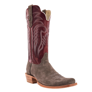 Latest R Watson Men'S Roughout Narrow Square 13"- Charcoal