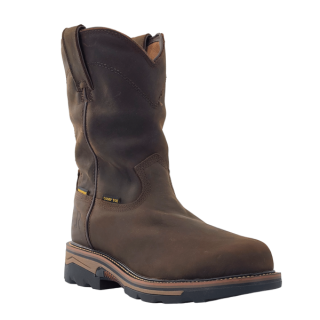 Latest R Watson Men'S Cowhide Wide Round 10" Waterproof Work Boot - Dark Earth