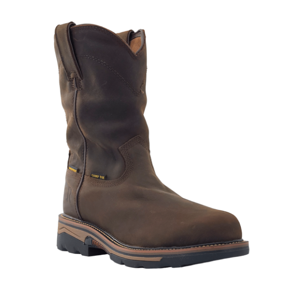 Latest R Watson Men'S Cowhide Wide Round 10" Waterproof Work Boot - Dark Earth