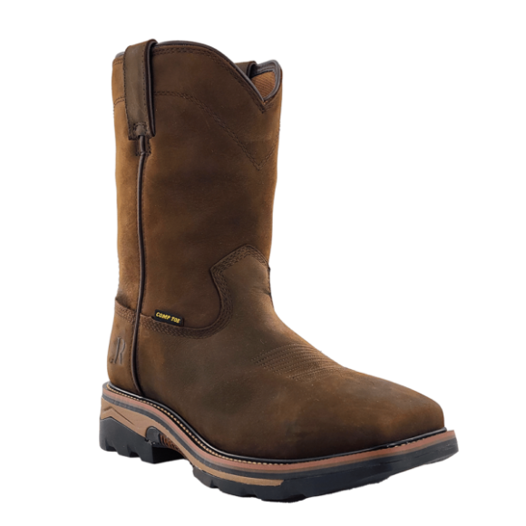 Latest R Watson Men'S Cowhide Wide Square 10" Composite Toe / Waterproof Work Boot - Dark Earth
