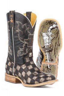 TIN HAUL MEN'S GUNMETAL CHECK WITH GUNSLINGER SOLE-BROWN STYLISH OUTLET