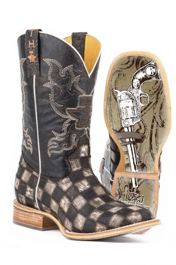 TIN HAUL MEN'S GUNMETAL CHECK WITH GUNSLINGER SOLE-BROWN STYLISH OUTLET