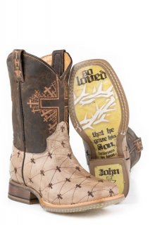 TIN HAUL LITTLE BOYS LIL GOSPEL WITH JOHN 3:16 SOLE-TAN STYLISH OUTLET