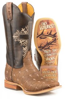 TIN HAUL MEN'S THE GOSPEL WITH JOHN 3:16 SOLE-TAN STYLISH OUTLET