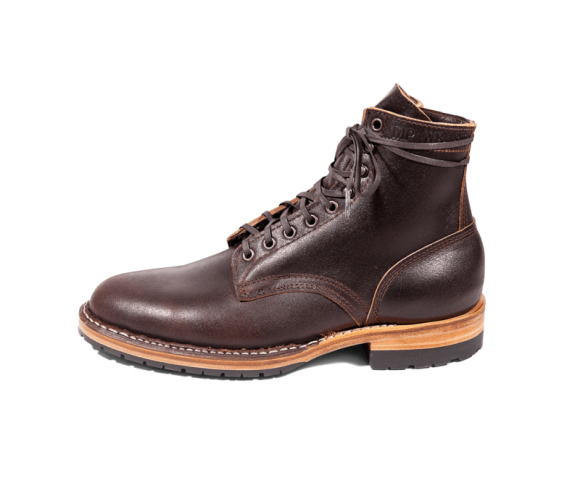 White's Boots | Men's MP-Sherman Plain Toe (Half Lug)-Dark Brown Waxed Flesh | Free Shipping