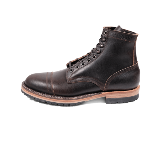 White's Boots | Men's MP-Sherman Toe Cap (Half Lug)-Dark Brown Waxed Flesh | Free Shipping