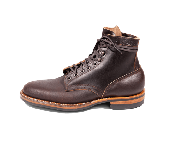 White's Boots | Men's MP-Sherman Plain Toe (Dainite Sole)-Dark Brown Waxed Flesh | Free Shipping