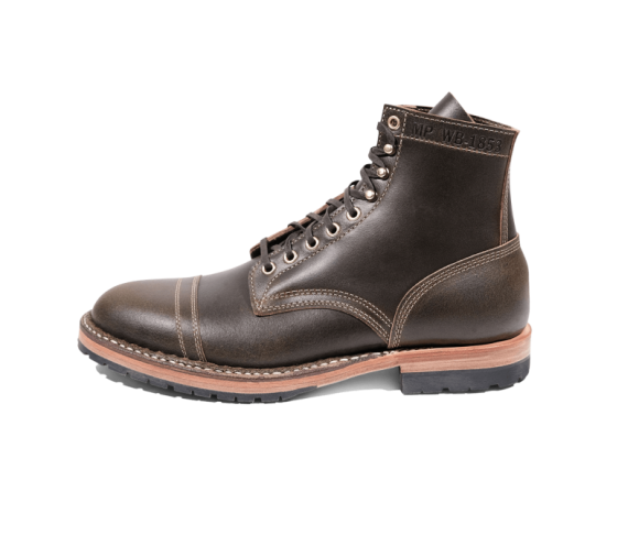 White's Boots | Men's MP-Sherman Toe Cap (Half Lug)-Olive Waxed Flesh | Free Shipping