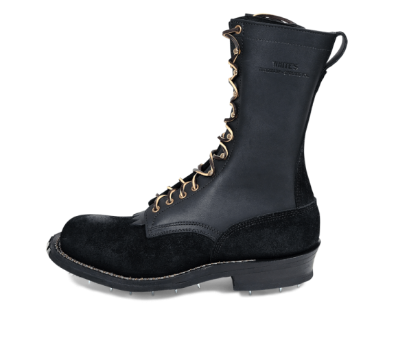 White's Boots | Men's Block Heel Logger-Black Rough Cut | Free Shipping