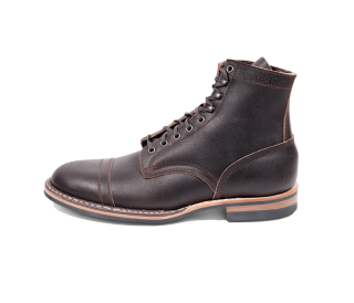 White's Boots | Men's MP-Sherman Toe Cap (Dainite Sole)-Dark Brown Waxed Flesh | Free Shipping