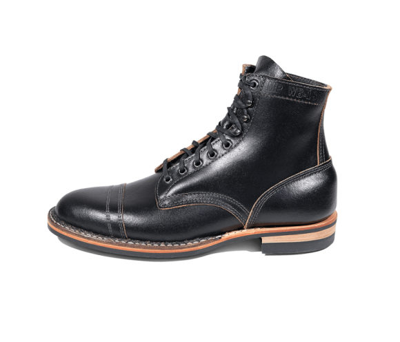 White's Boots | Men's MP-Sherman Toe Cap (Dainite Sole)-Black Waxed Flesh | Free Shipping