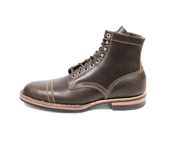 White's Boots | Men's MP-Sherman Toe Cap (Dainite Sole)-Olive Waxed Flesh | Free Shipping