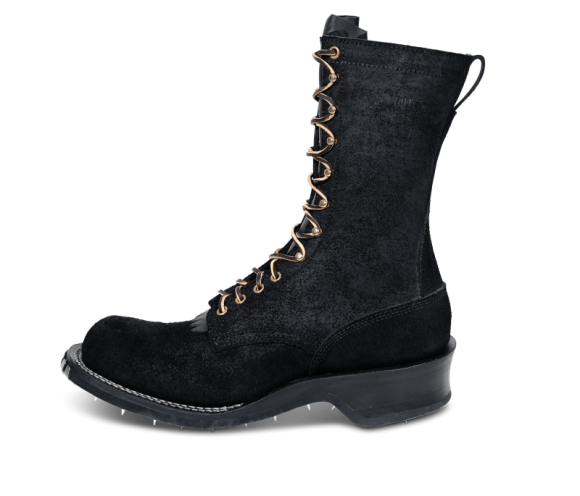 White's Boots | Men's Spring Heel Logger-Black Roughout | Free Shipping