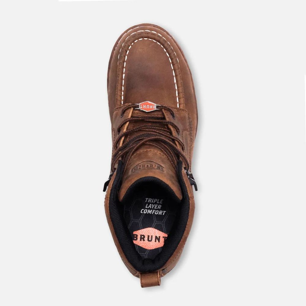 BRUNT MEN'S THE MARIN (COMP TOE)-BROWN WORK BOOTS