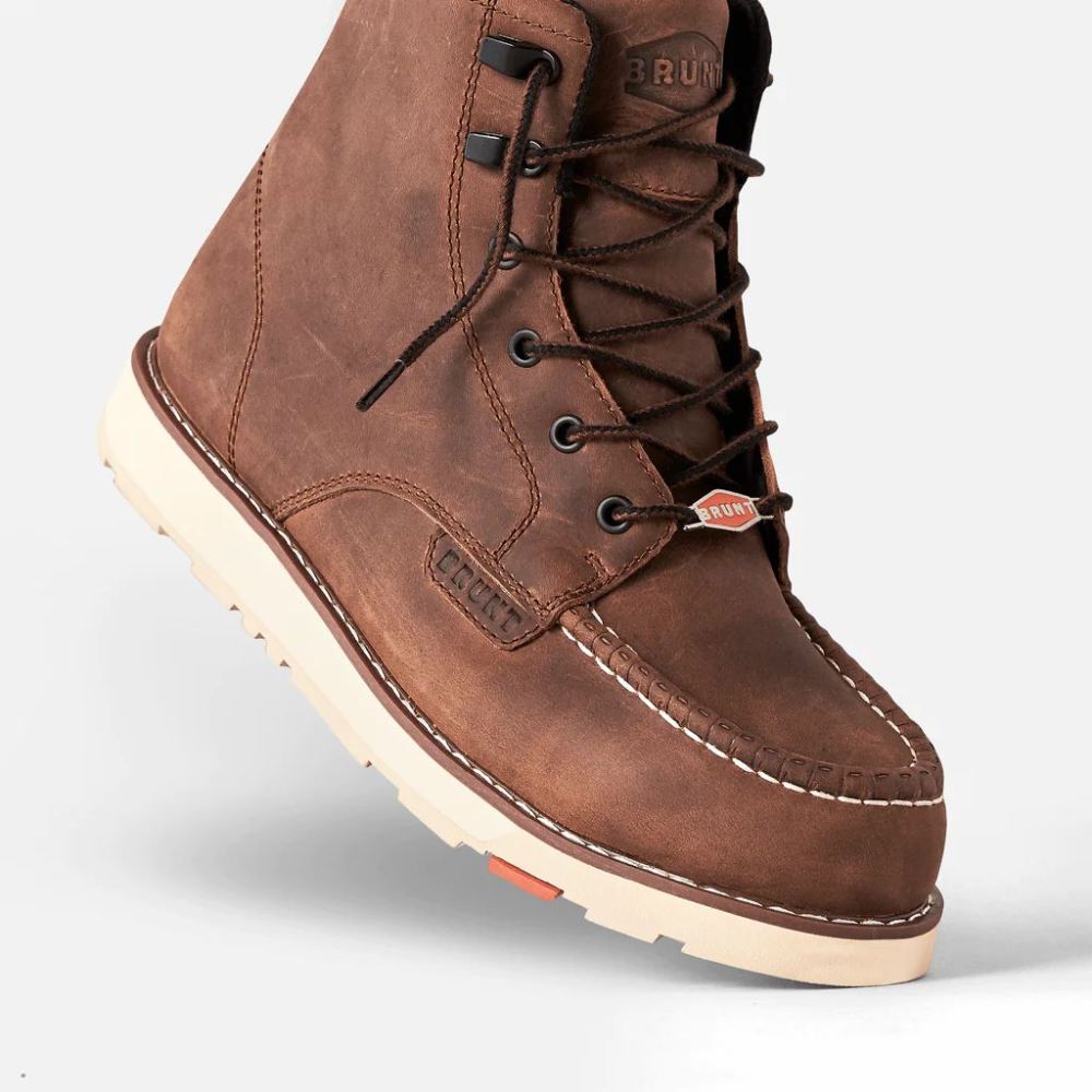 BRUNT MEN'S THE MARIN (COMP TOE)-BROWN WORK BOOTS