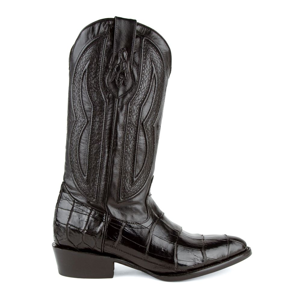 New Arrivals Ferrini Men's Stallion - American Alligator-Black