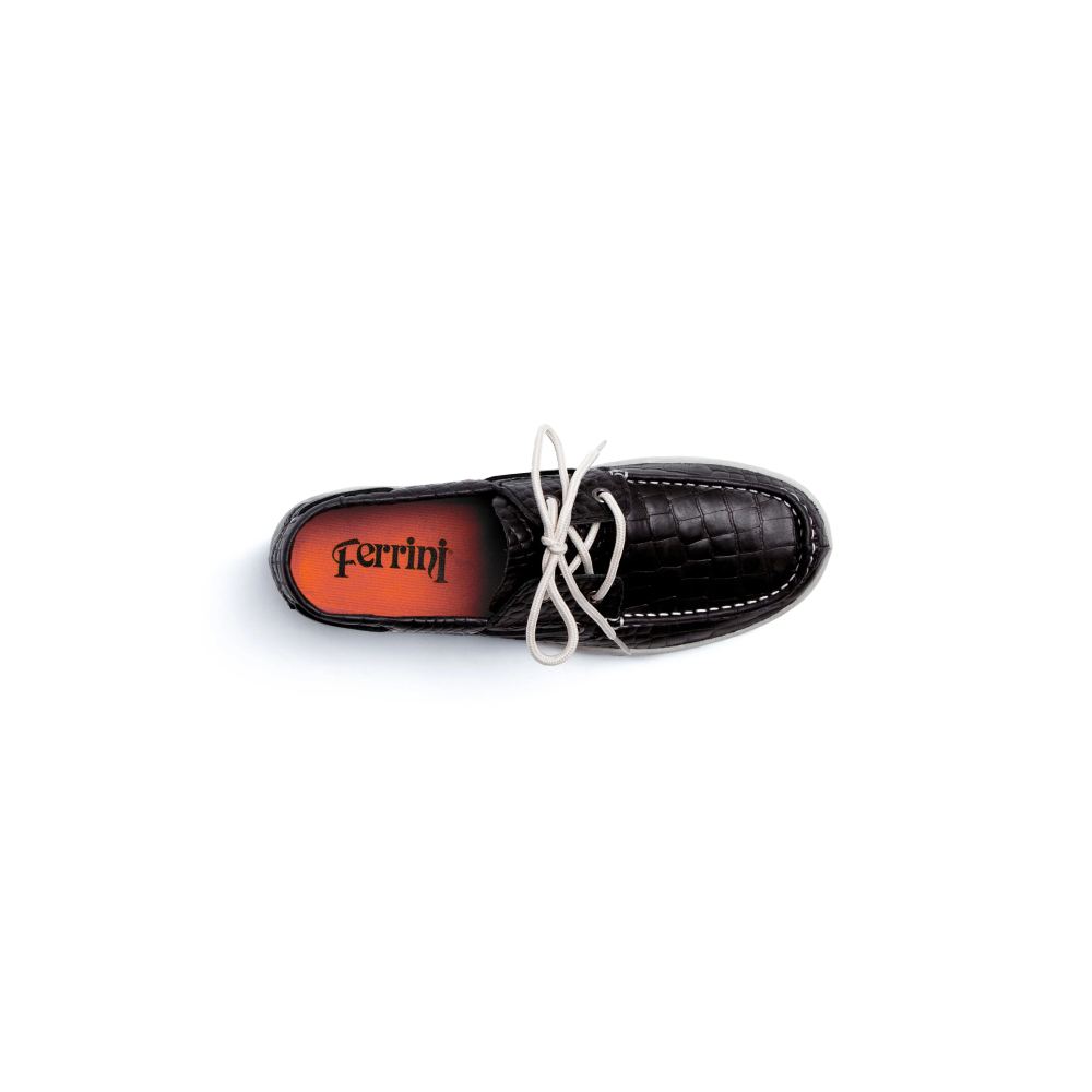 New Arrivals Ferrini Men's Cowhide Print Loafer-Black
