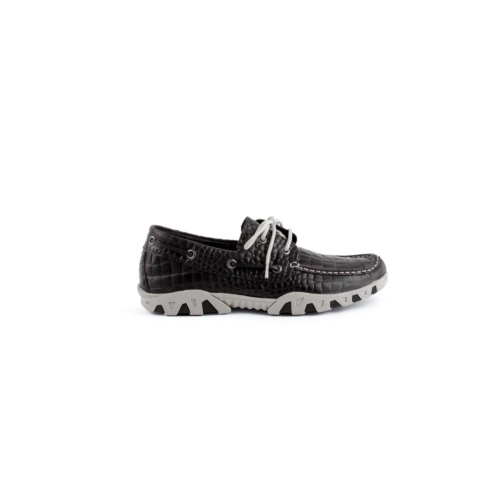 New Arrivals Ferrini Men's Cowhide Print Loafer-Black