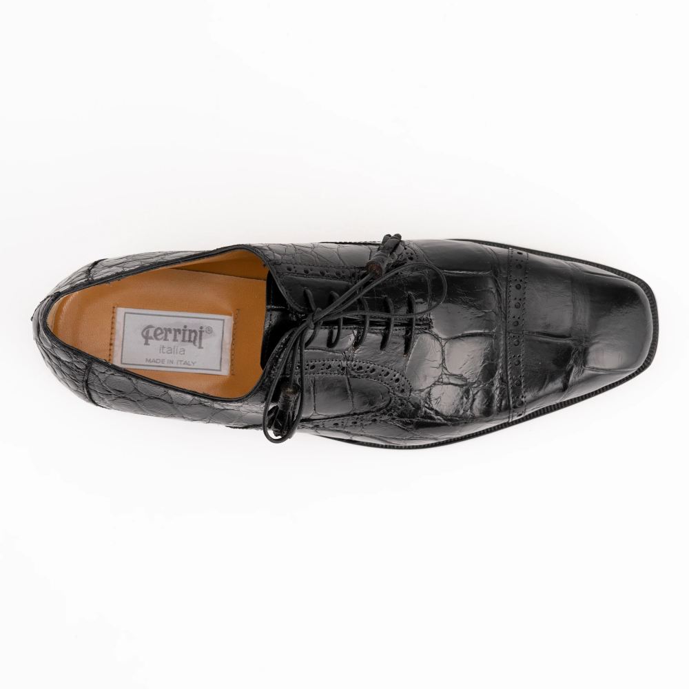 New Arrivals Ferrini Men's Belly Alligator-3922-Black