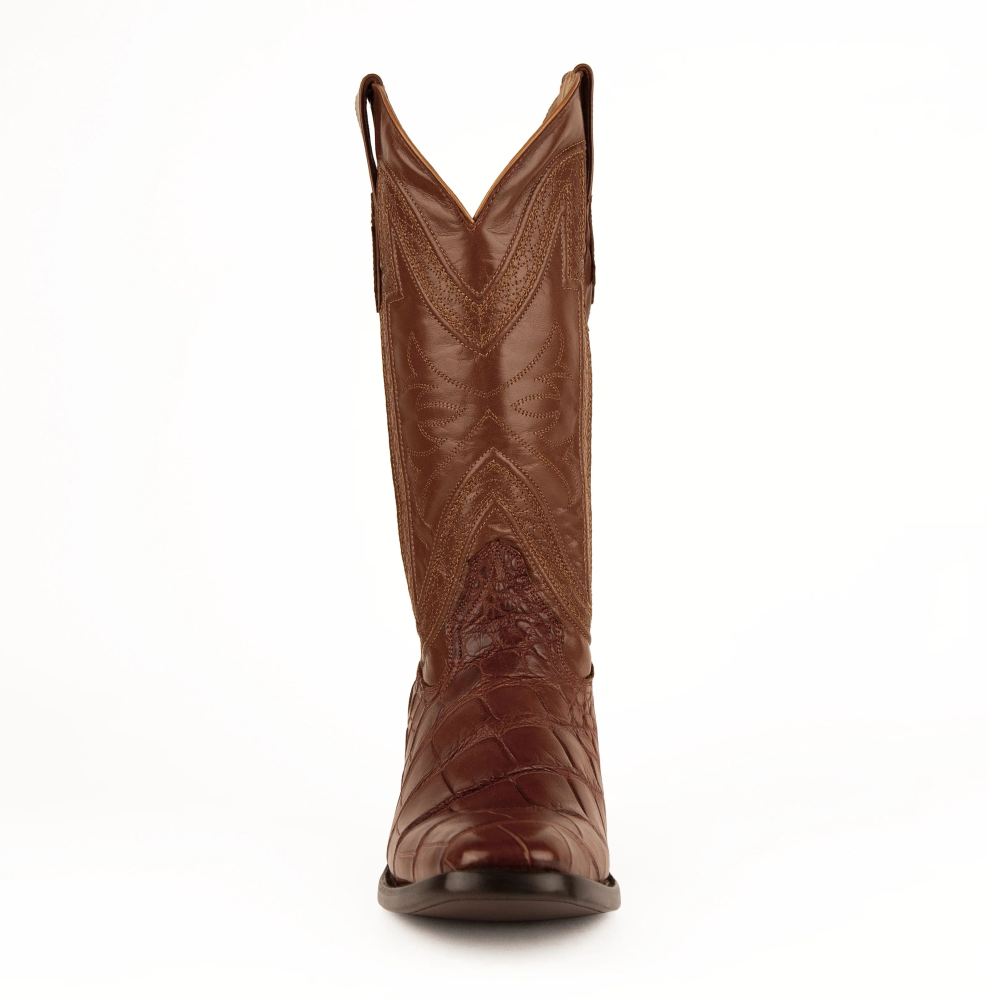 New Arrivals Ferrini Men's Stallion - American Alligator-Cognac