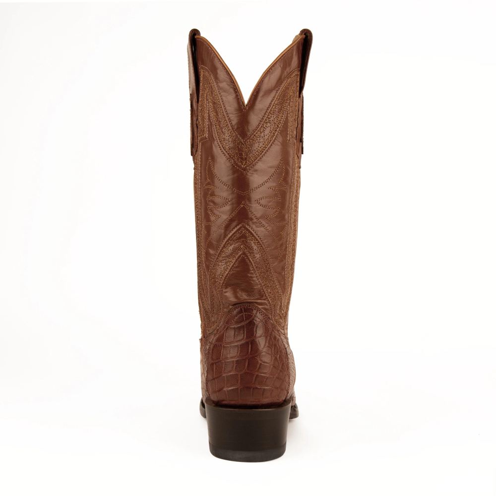 New Arrivals Ferrini Men's Stallion - American Alligator-Cognac
