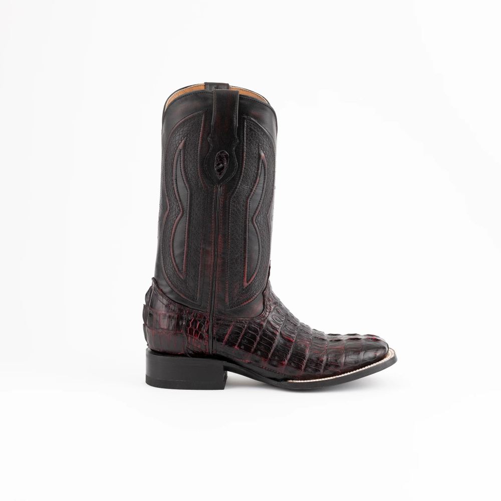 New Arrivals Ferrini Men's Hornback Caiman Dakota-Black Cherry