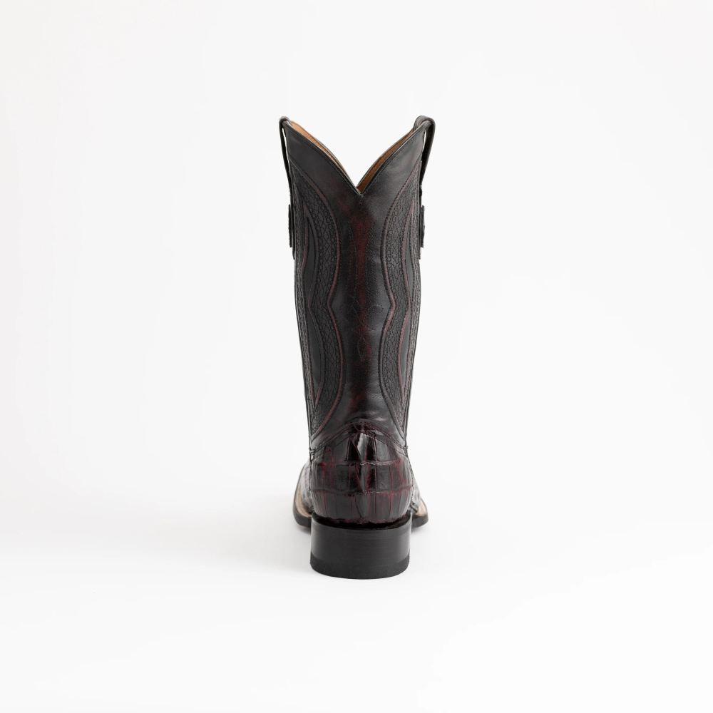 New Arrivals Ferrini Men's Hornback Caiman Dakota-Black Cherry