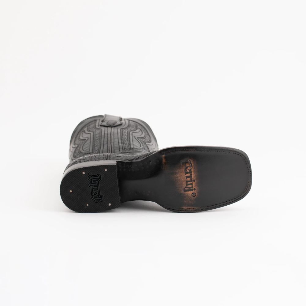 New Arrivals Ferrini Men's Hornback Caiman Dakota-Black
