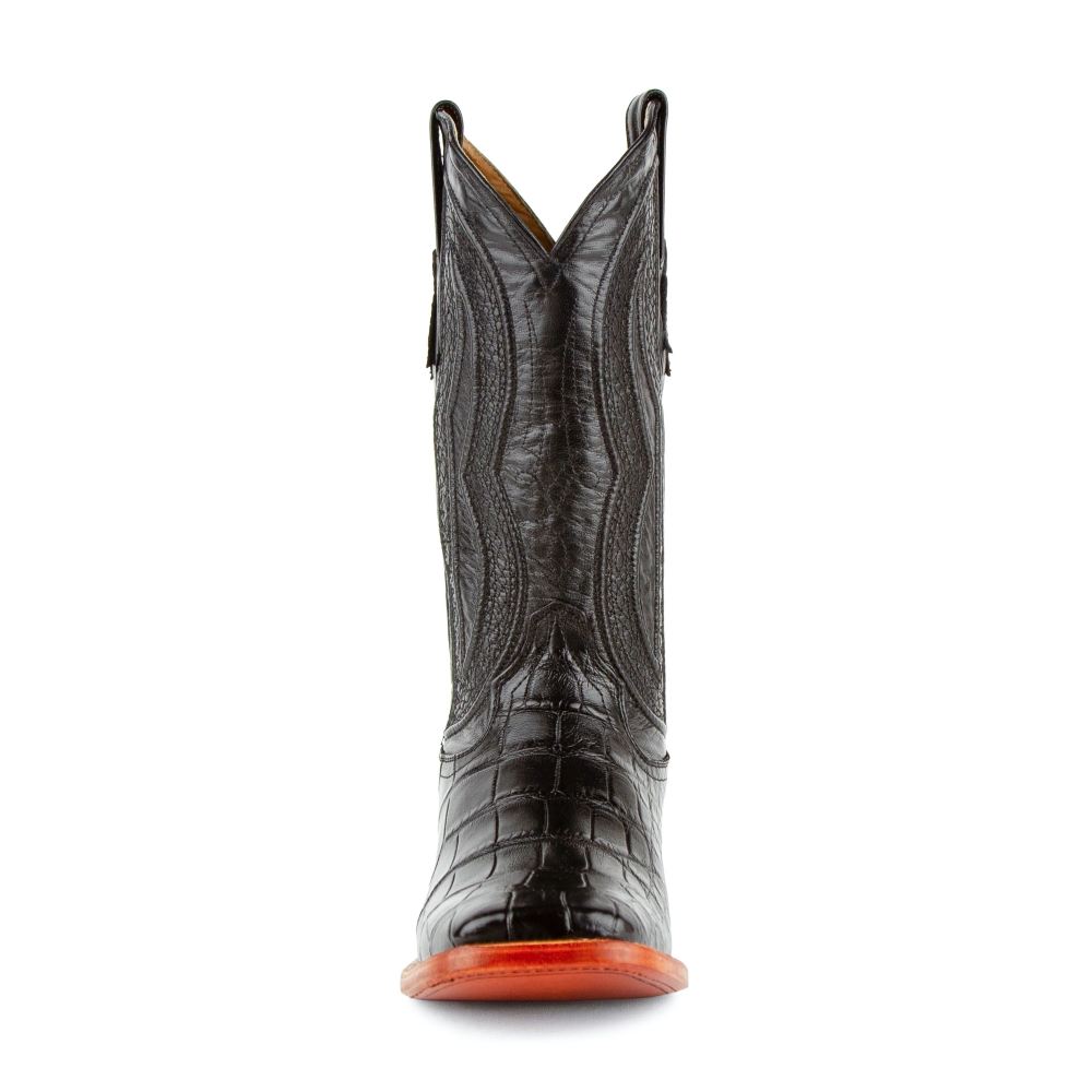 New Arrivals Ferrini Men's Stallion - American Alligator-Black