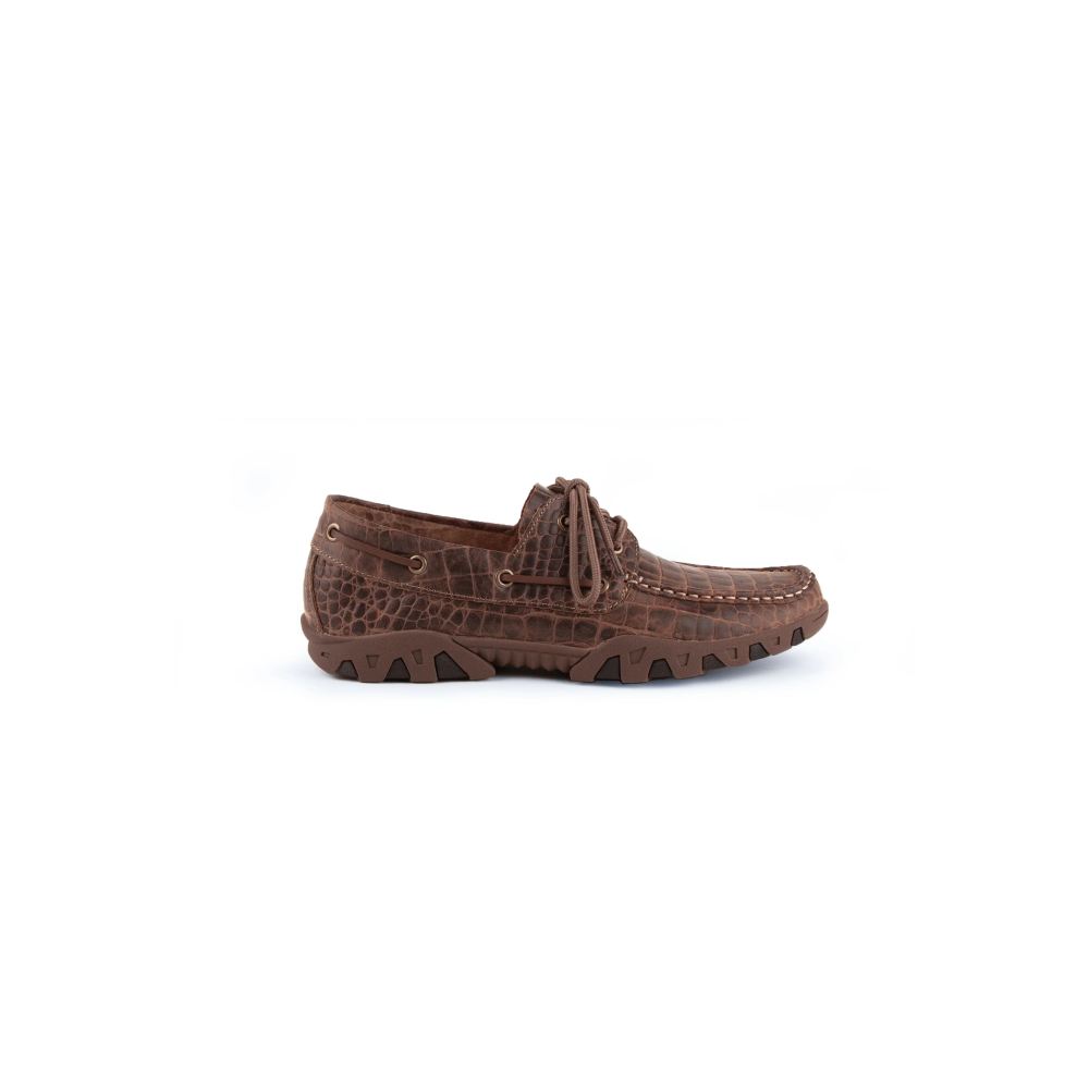 New Arrivals Ferrini Men's Cowhide Print Loafer-Brown