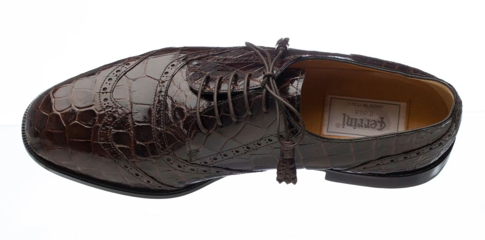 New Arrivals Ferrini Men's Belly Alligator 3673-Chocolate