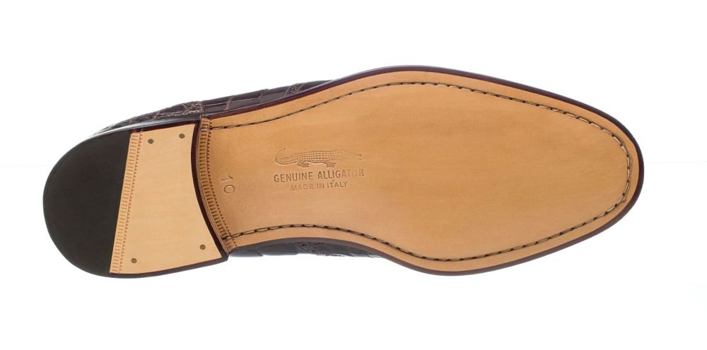 New Arrivals Ferrini Men's Belly Alligator 3673-Chocolate