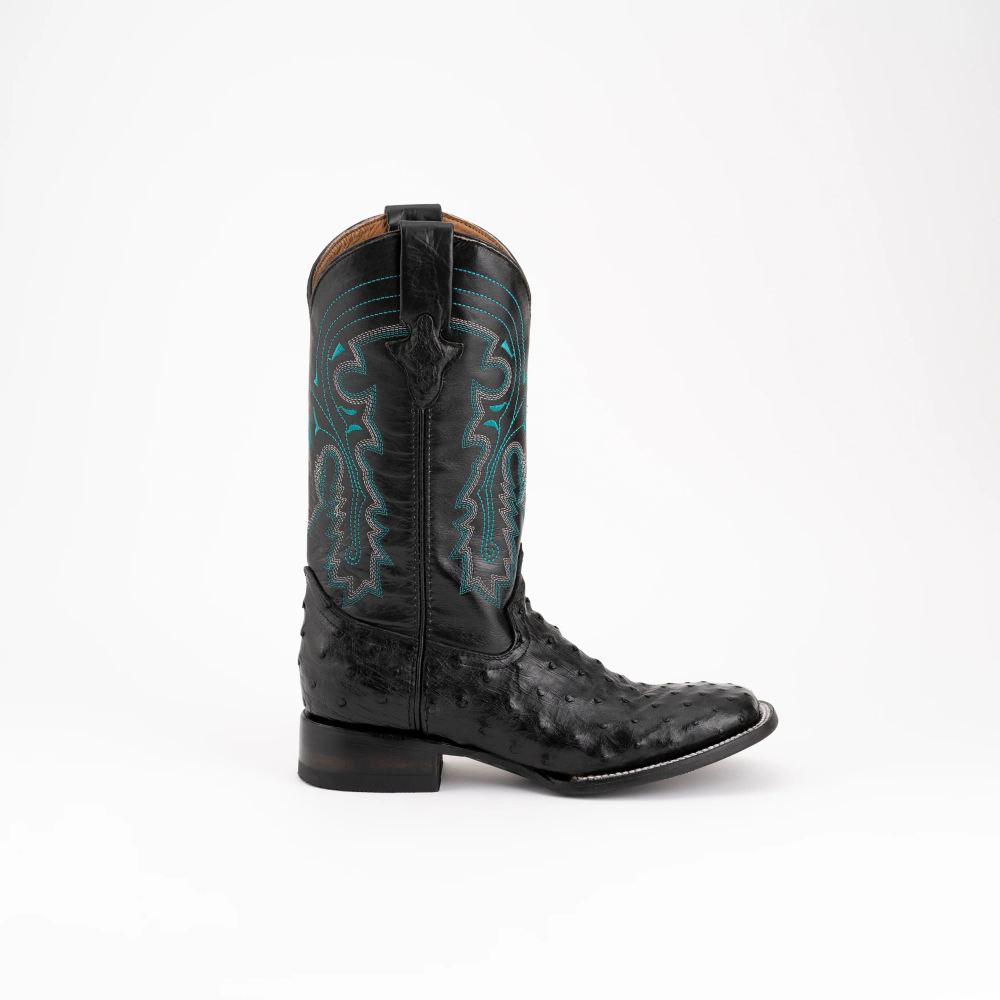 New Arrivals Ferrini Colt - Men's Full Quill Ostrich-Black