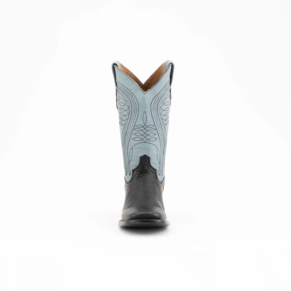 New Arrivals Ferrini Men's Morgan - Men's Smooth Ostrich-Black