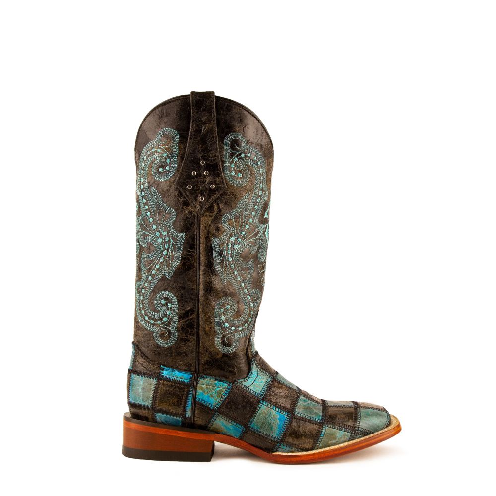 New Arrivals Ferrini Women's Patchwork-Black/Teal