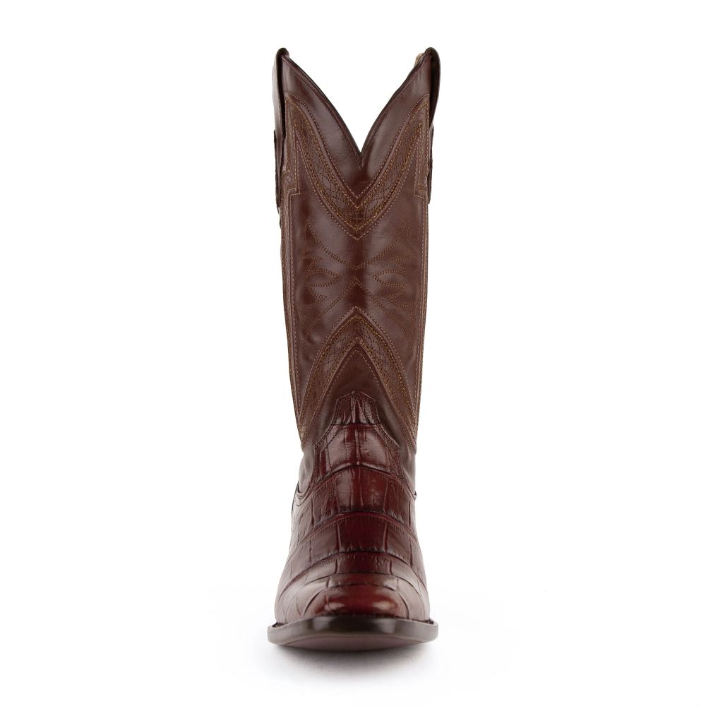 New Arrivals Ferrini Men's Stallion - American Alligator-Chocolate