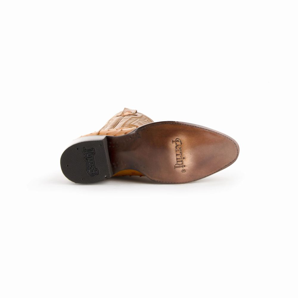 New Arrivals Ferrini Colt - Men's Full Quill Ostrich-Cognac